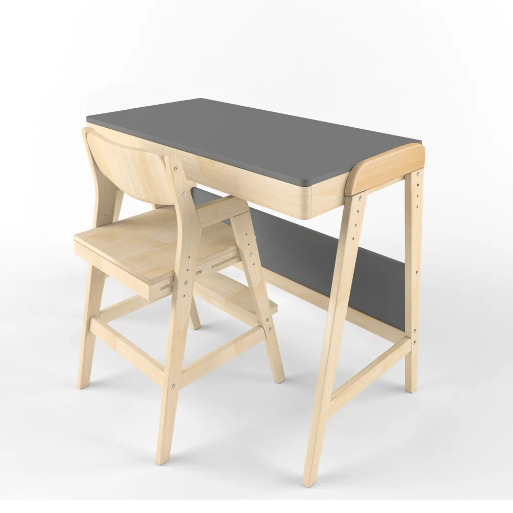 Стол растущий «Вуди» комбо серый 2