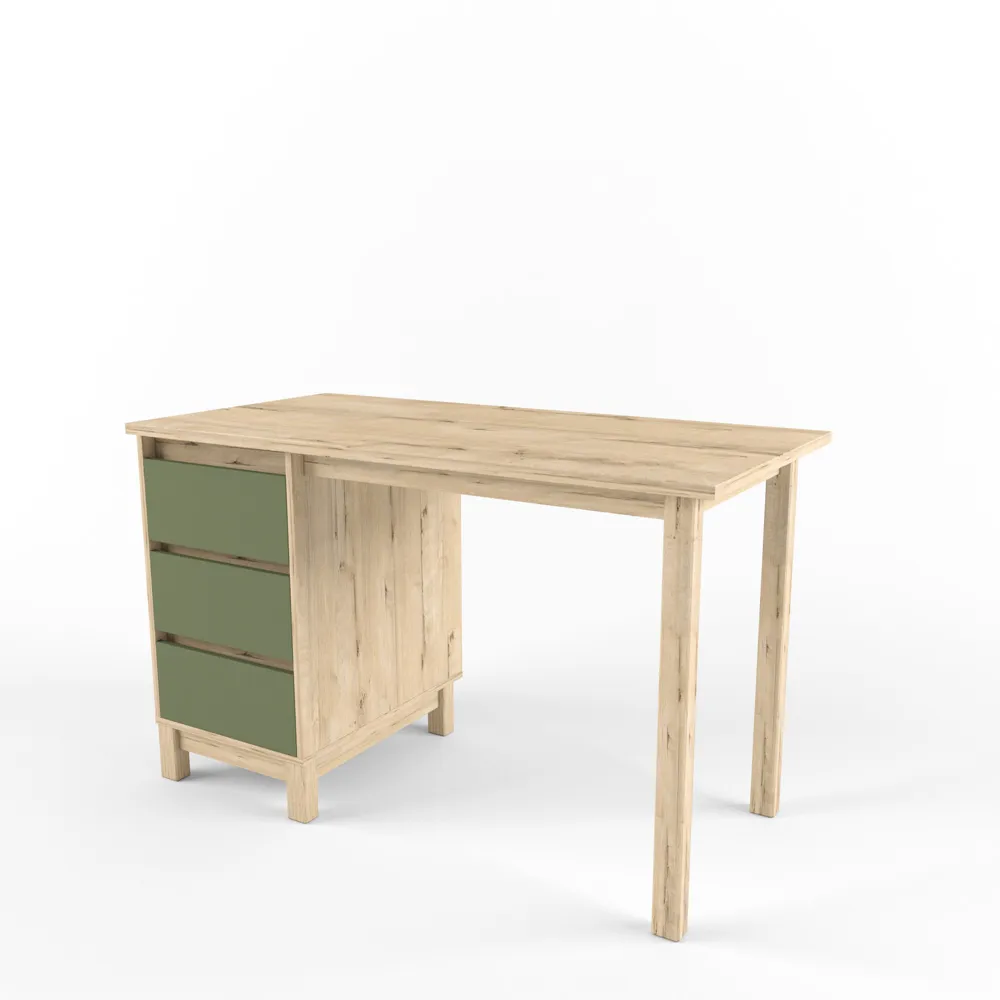 Стол с тумбой «2+2» олива