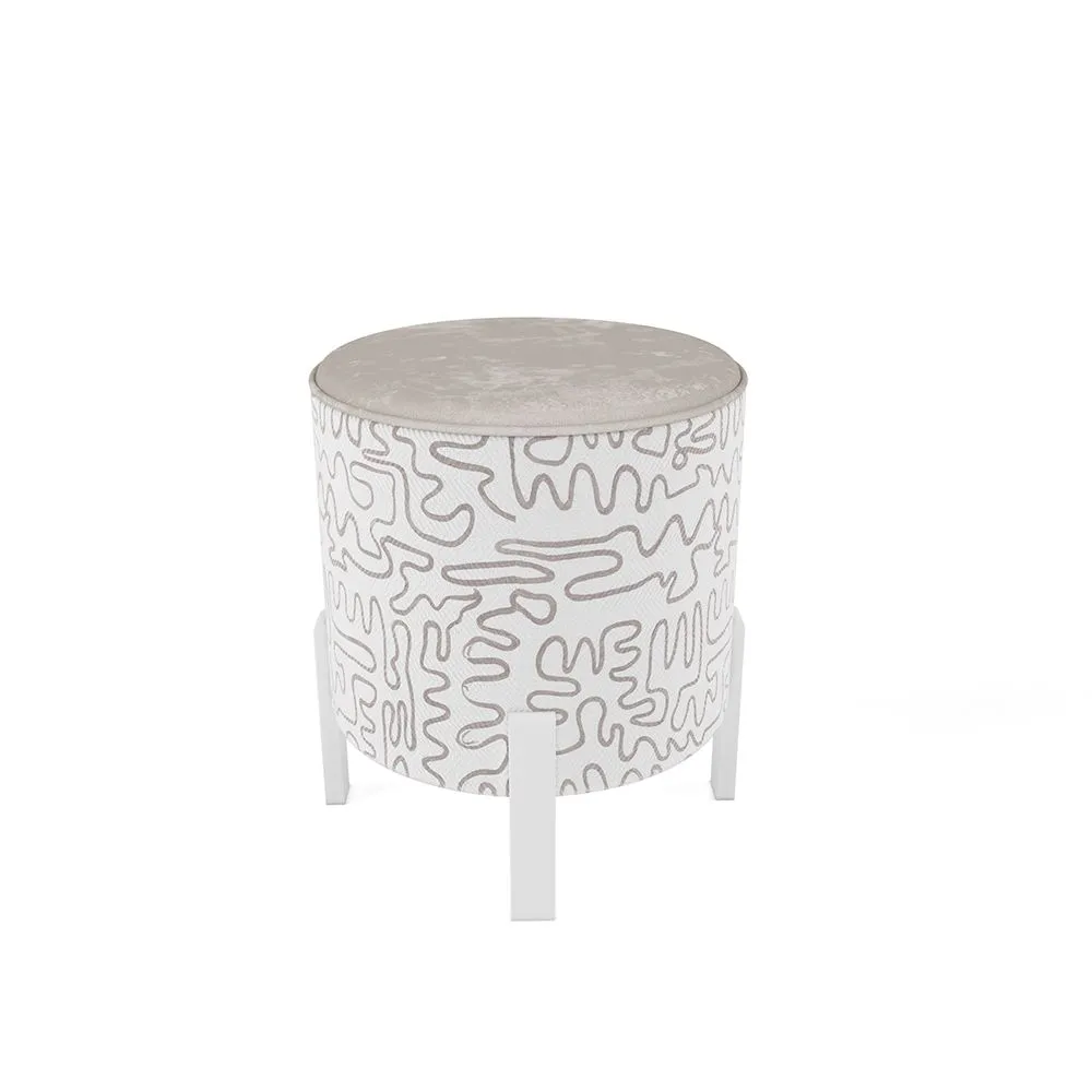 Пуф Латте + Инкас, ножки белые