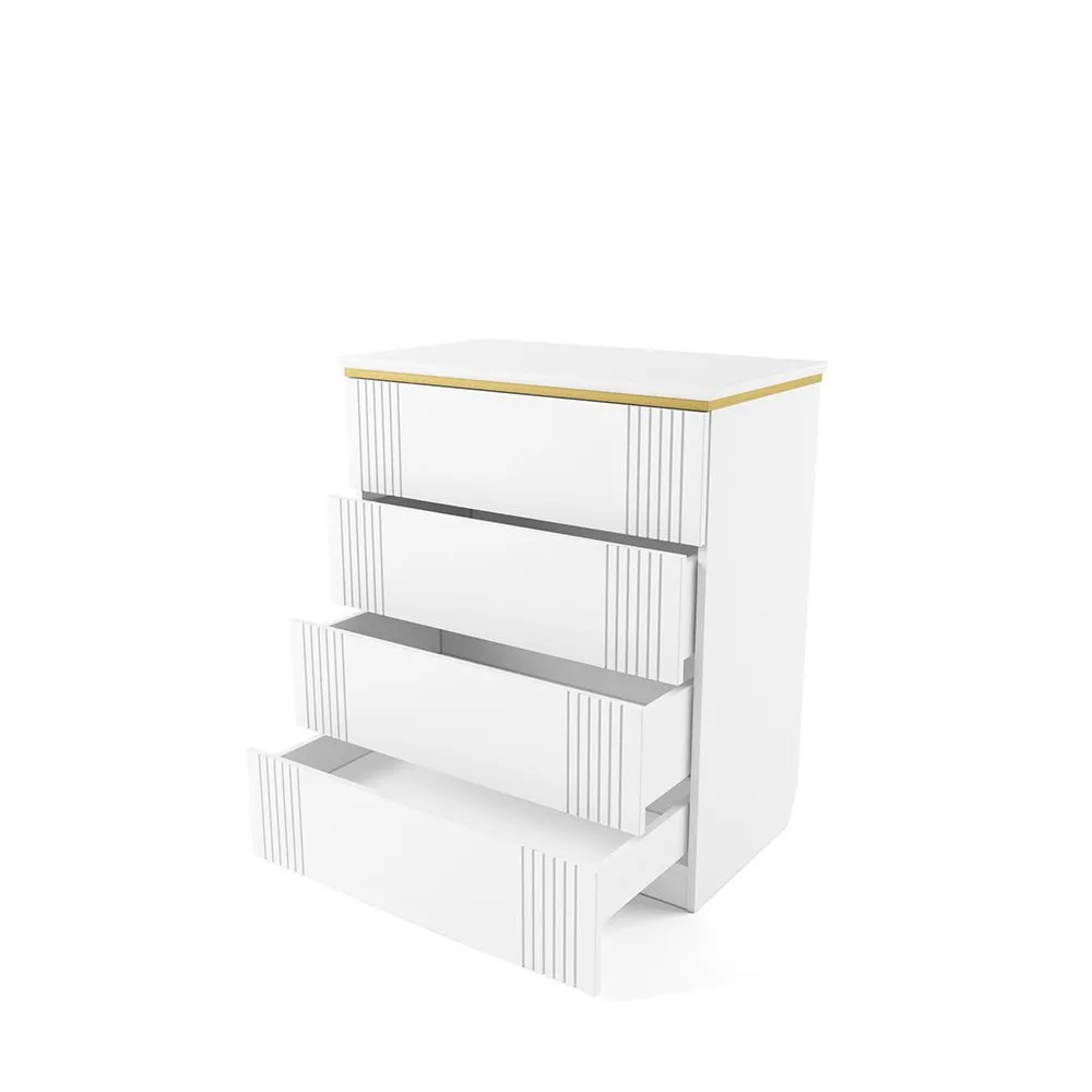 Комод Мишель Белый Золото 2