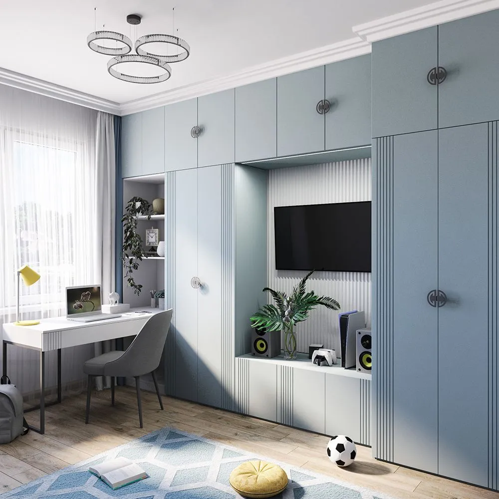 Стол со стеллажом Мишель Белый 4