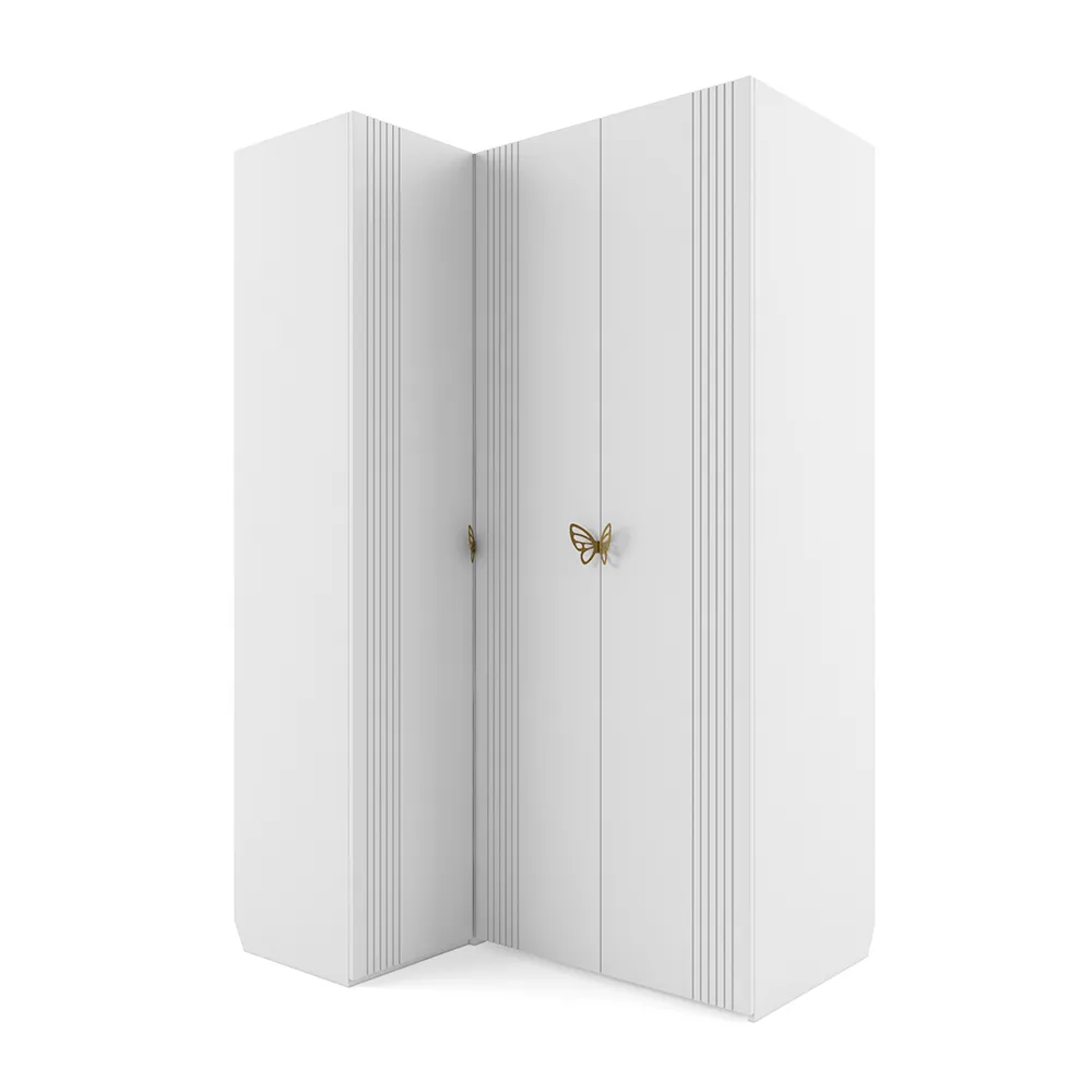 Шкаф угловой правый Мишель Белый 1