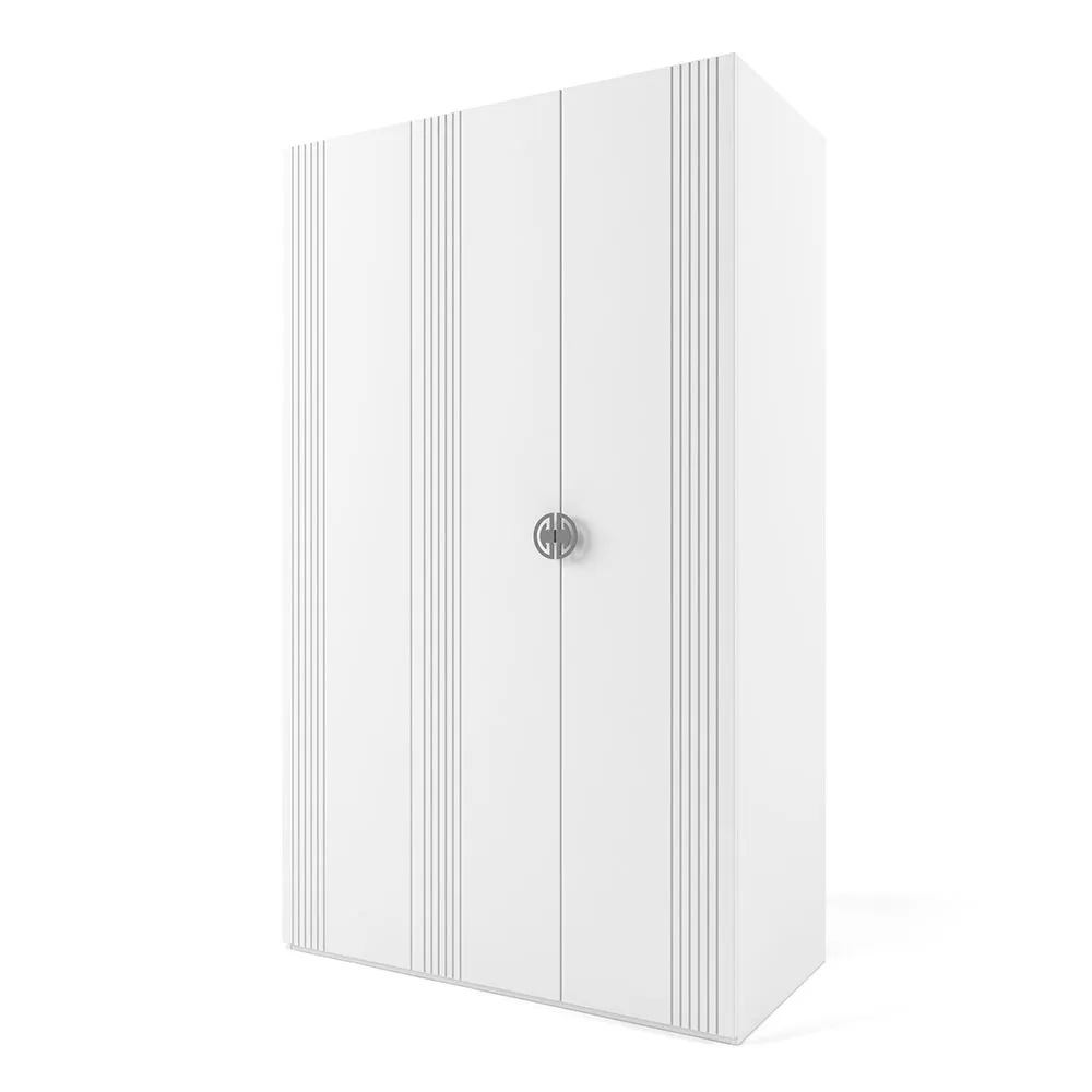 Шкаф 3х створчатый Мишель Белый Серый 1