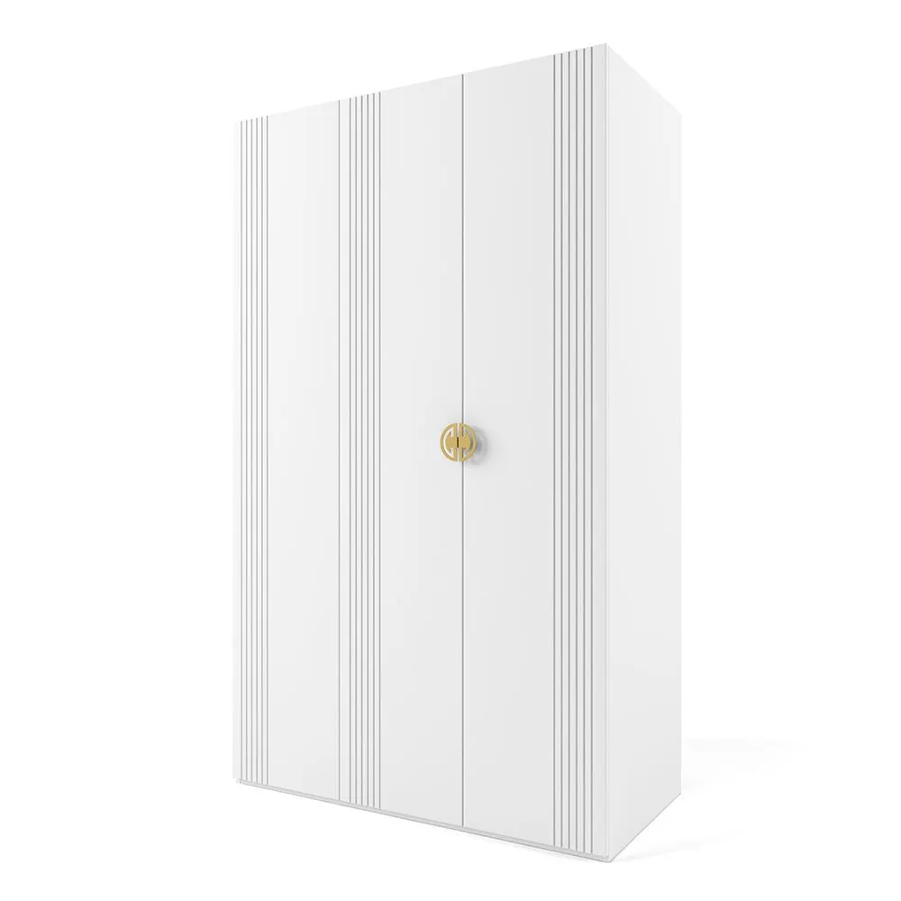 Шкаф 3х створчатый Мишель Белый Золото 1