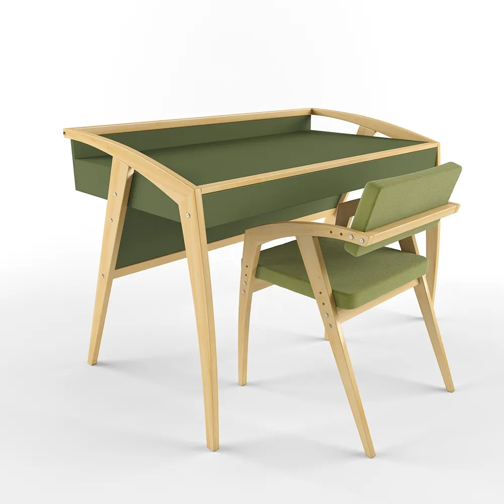 Стул регулируемый «Бруно» микровелюр олива 3