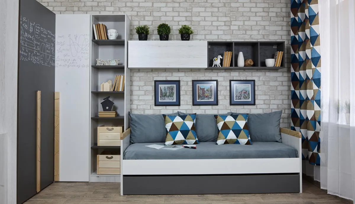 Полка 3 куба с фасадом дуб эльза 4