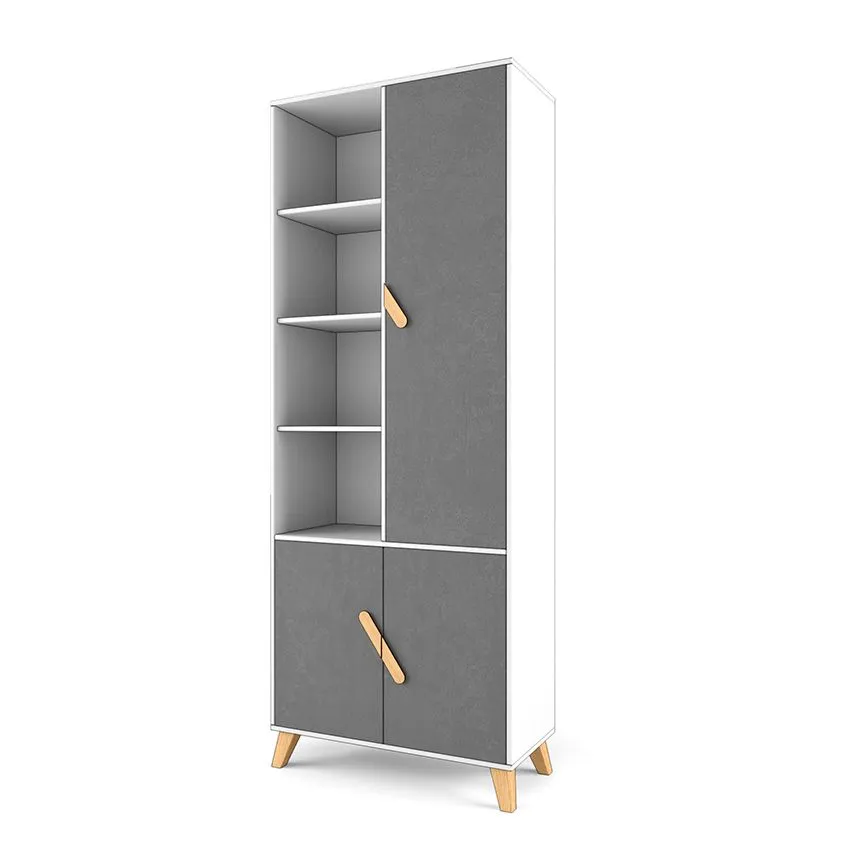 Стеллаж широкий правый «2+2 Лайт» серый