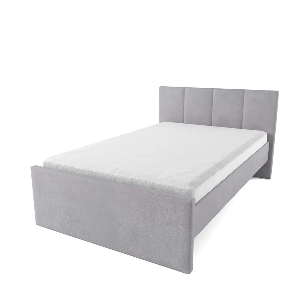 Кровать Мягкая Островная Мишель Светло-серая 1200 1