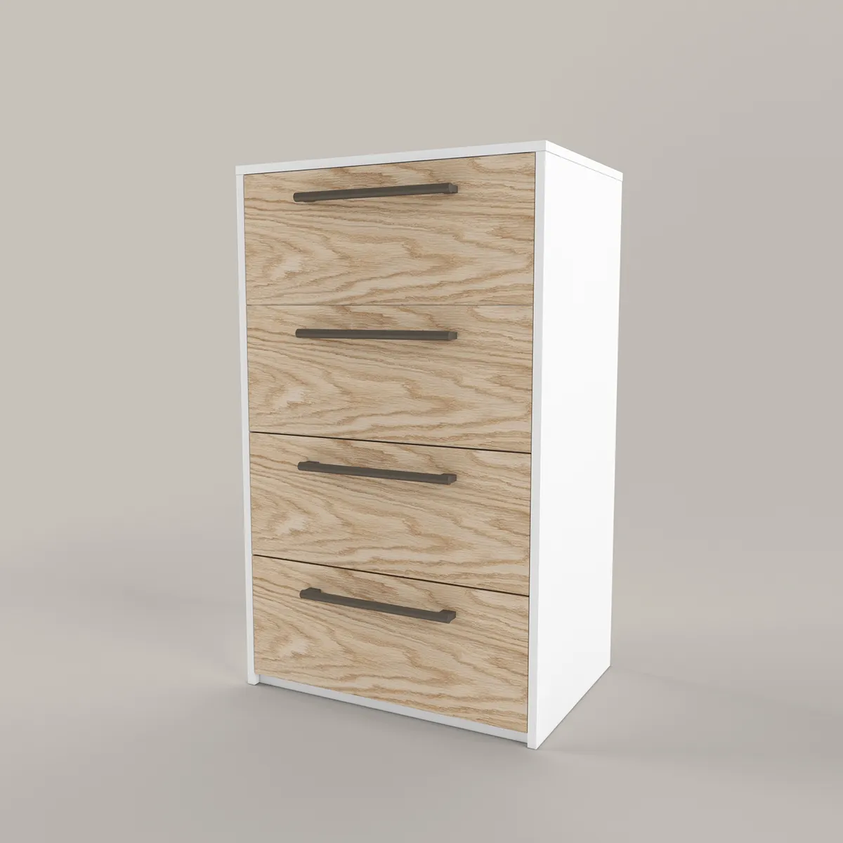 Комод высокий Тури Белый Графит 1