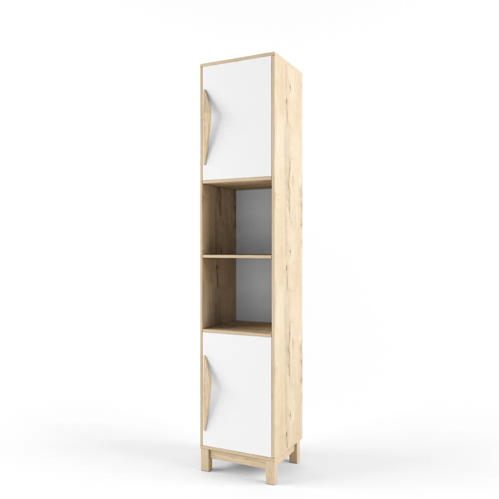 Стеллаж узкий правый «2+2» белый 1