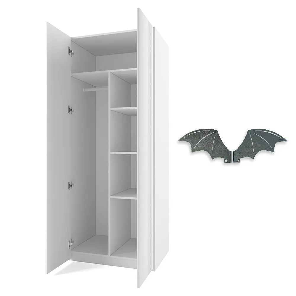 Шкаф Мишель Белый Серый 2