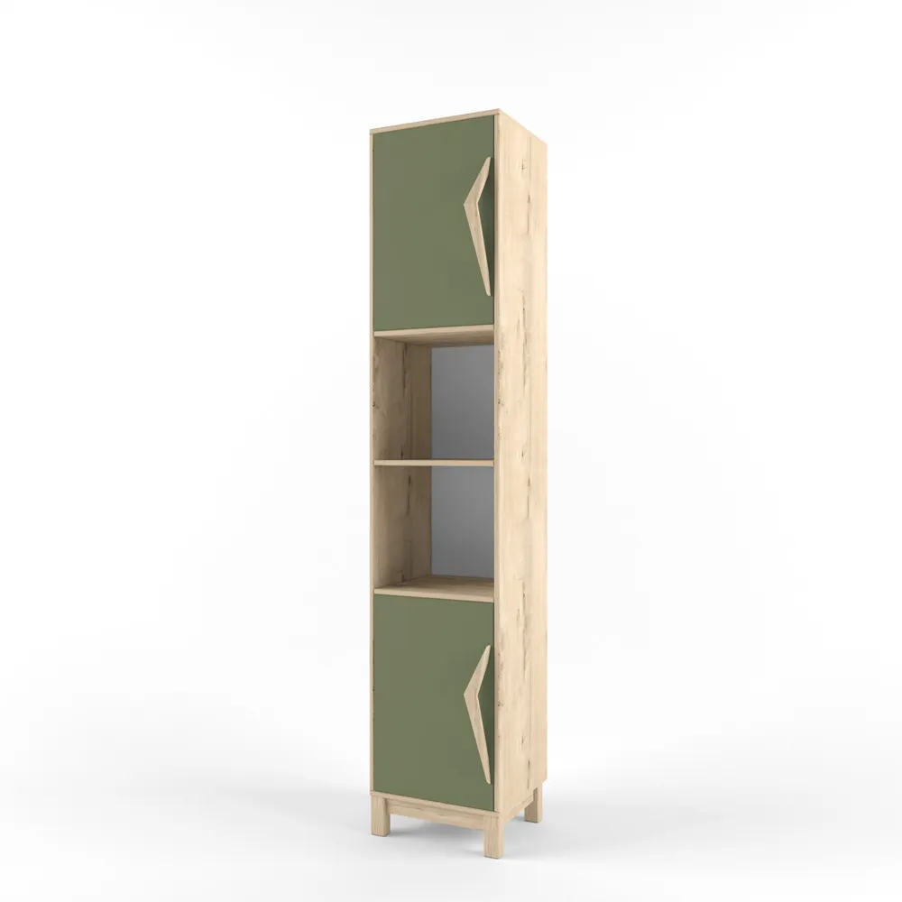 Стеллаж узкий левый «2+2» олива