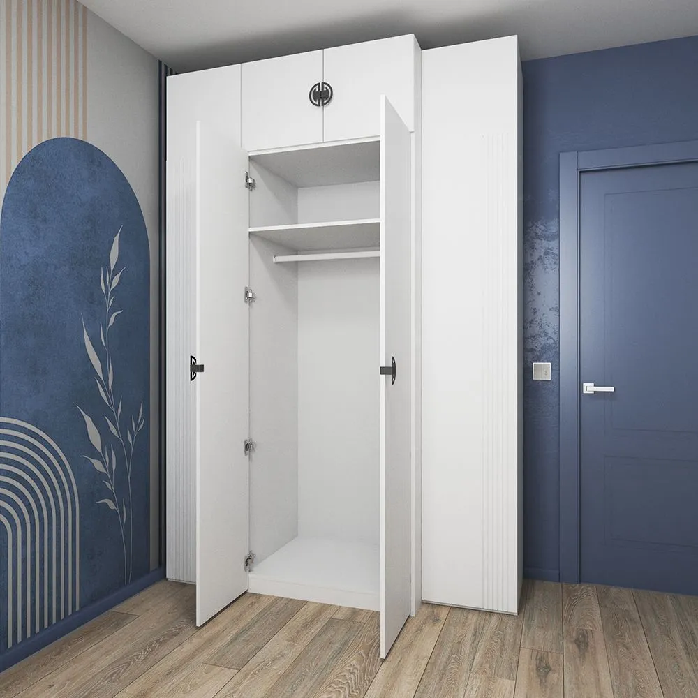 Шкафы высокие «Мишель» с антресолями 2