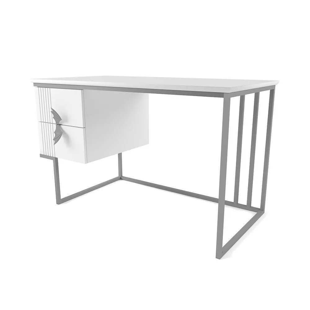 img-Стол с тумбой Мишель Белый Серый 1