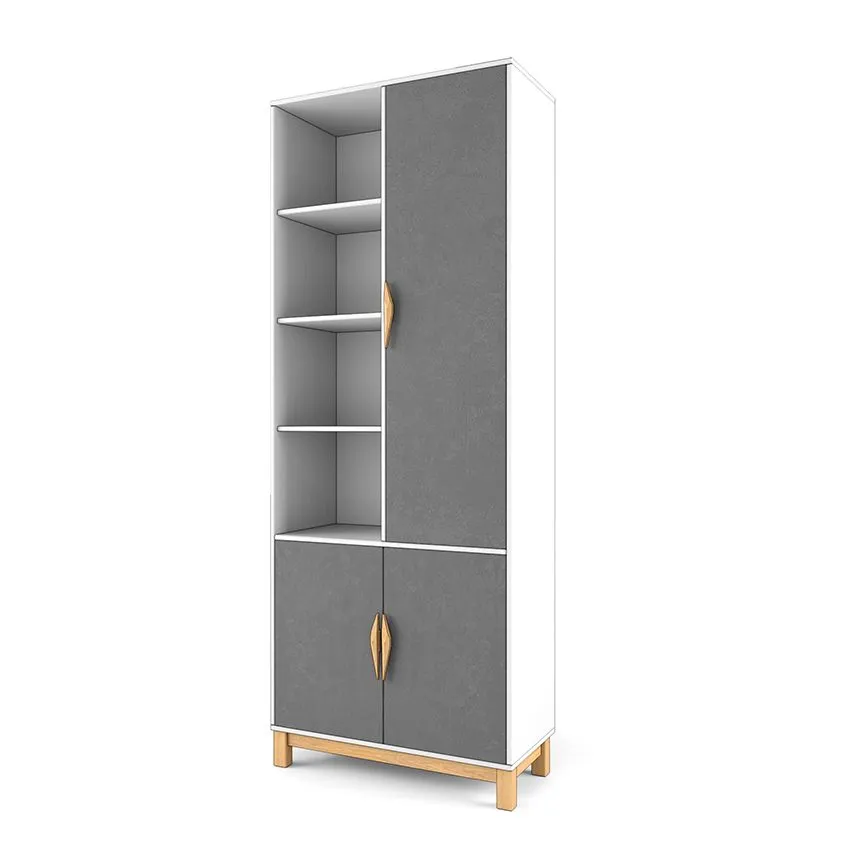 Стеллаж широкий «2+2 Лайт» серый 1