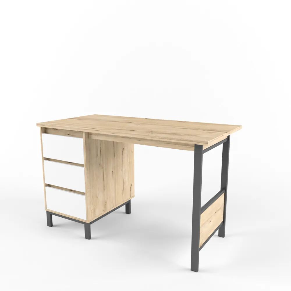 Стол с тумбой «2+2» белый