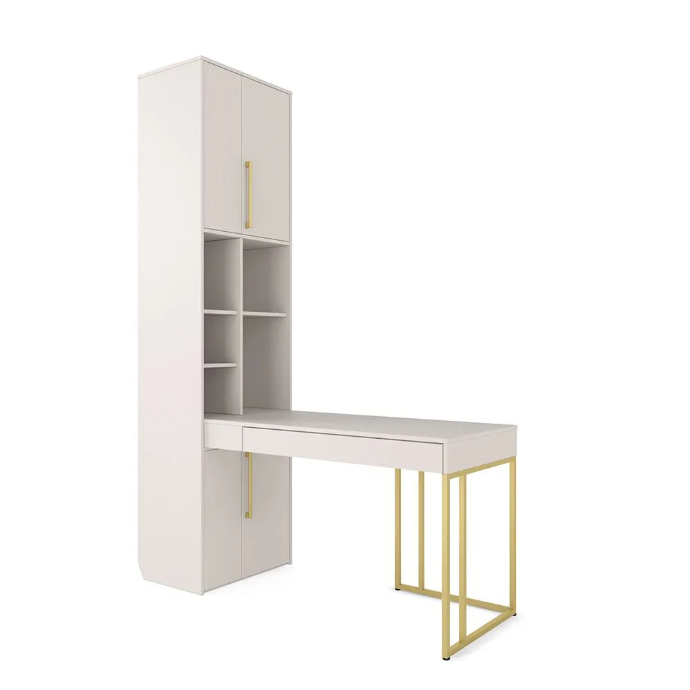 Стол со стеллажом угловой Тури Тефия