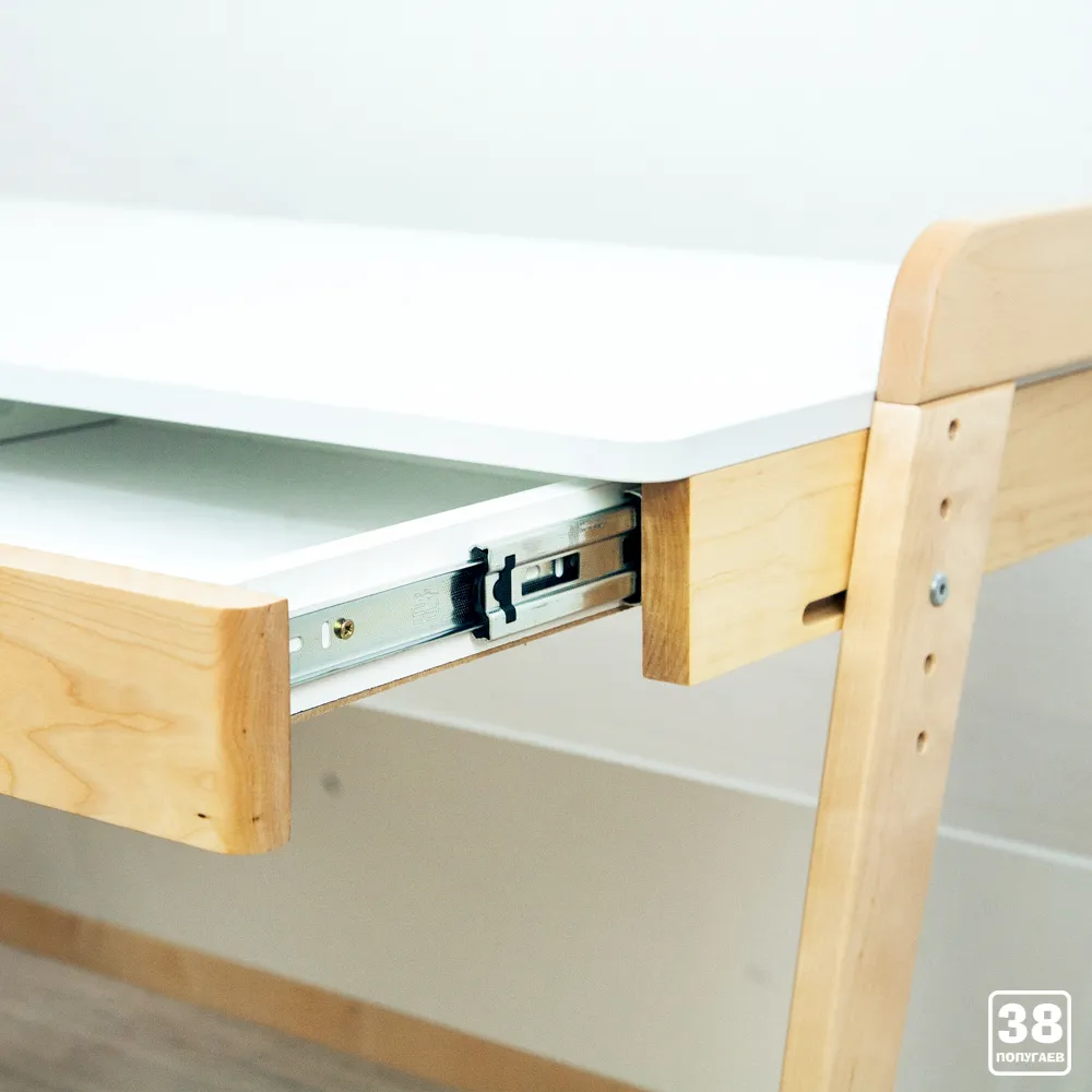 Стол растущий «Вуди» комбо белый 13