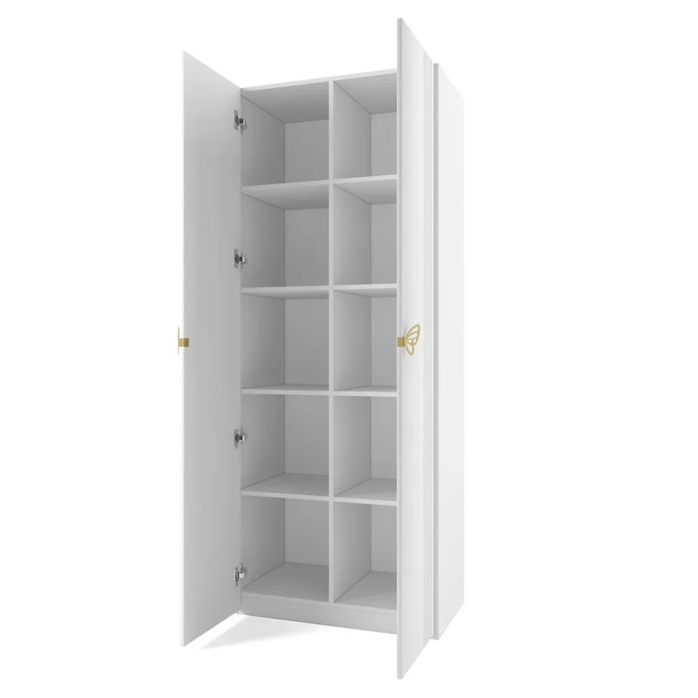 Шкаф для книг Мишель Белый 3