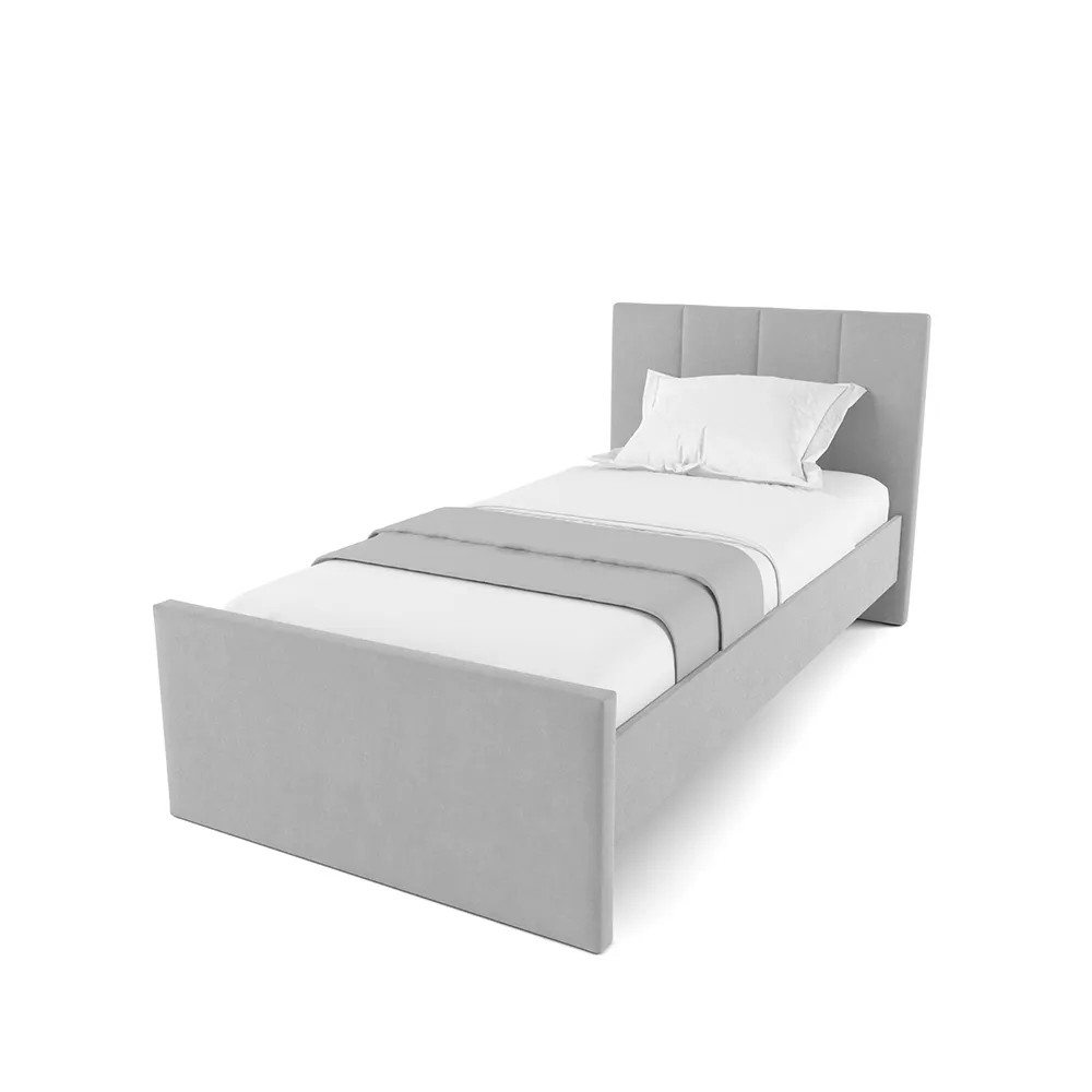 Кровать Мягкая Островная Мишель Светло-серая 900 1