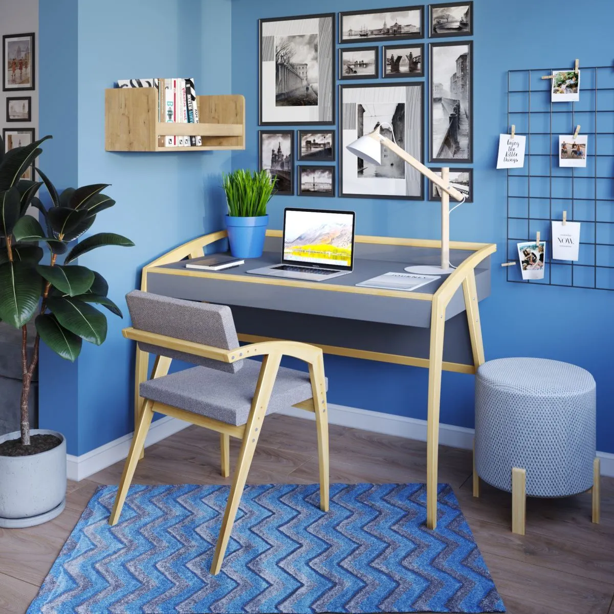 Стол «Бруно» темно-серый 5