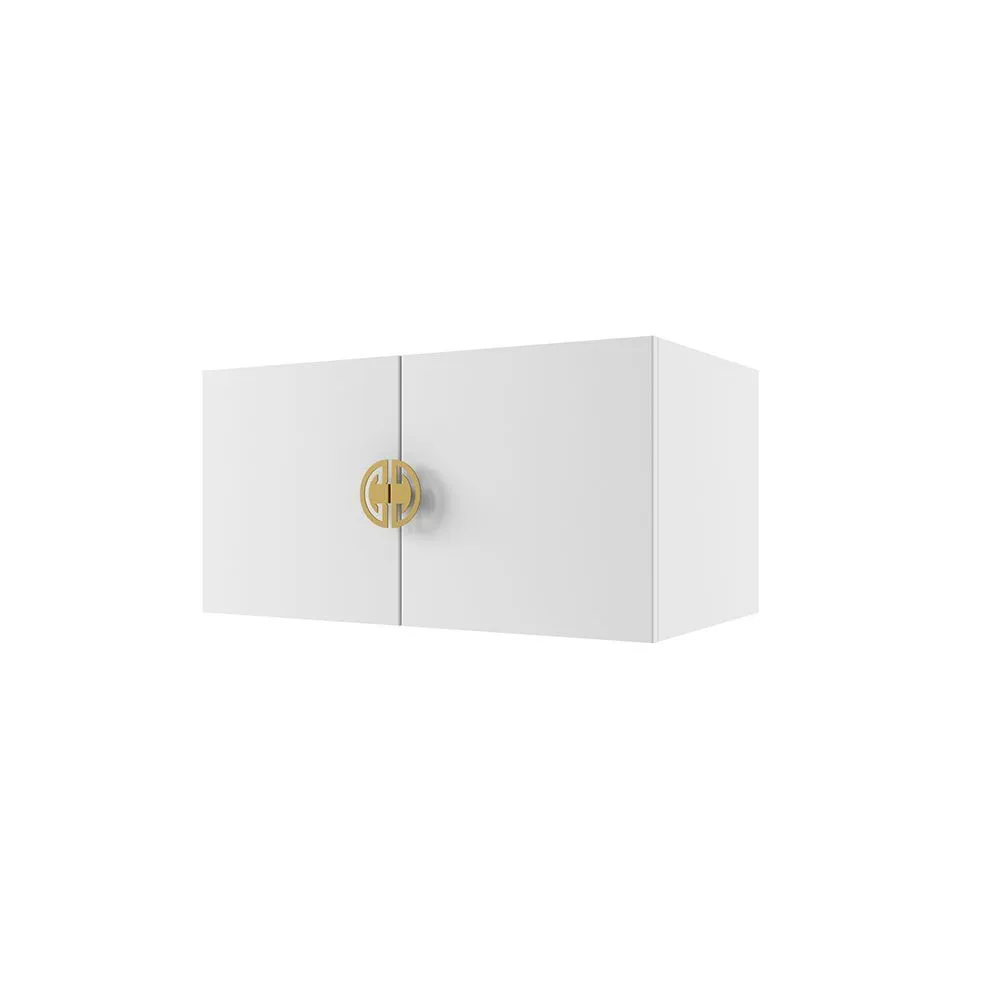 img-Антресоль для книжного шкафа Мишель Белый Золото 1