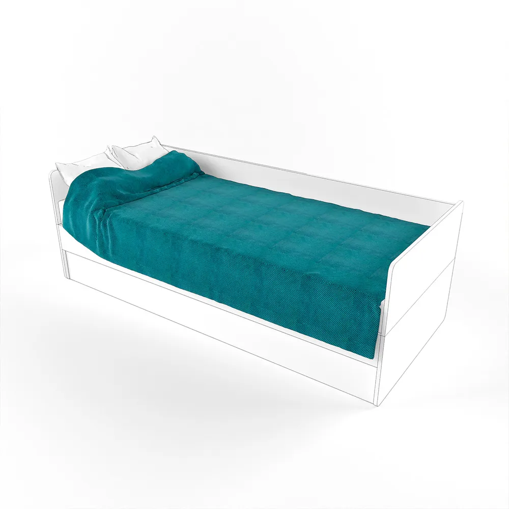 img-Покрывало для кровати велюр CITUS голубой 2100 1