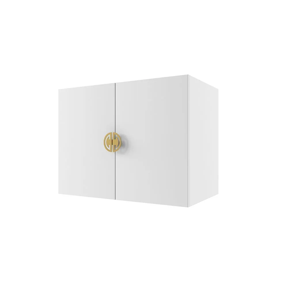 img-Антресоль 60 для книжного шкафа Мишель Белый золото 1