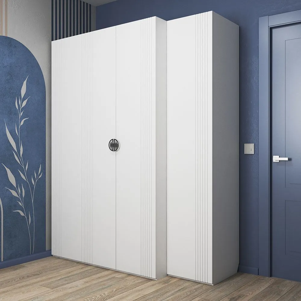 Шкафы белые «Мишель» 1