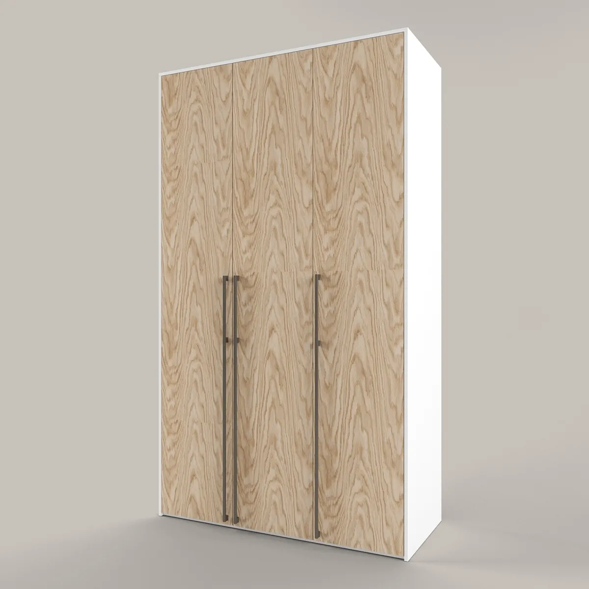 Шкаф 3х створчатый Тури Белый Графит 1