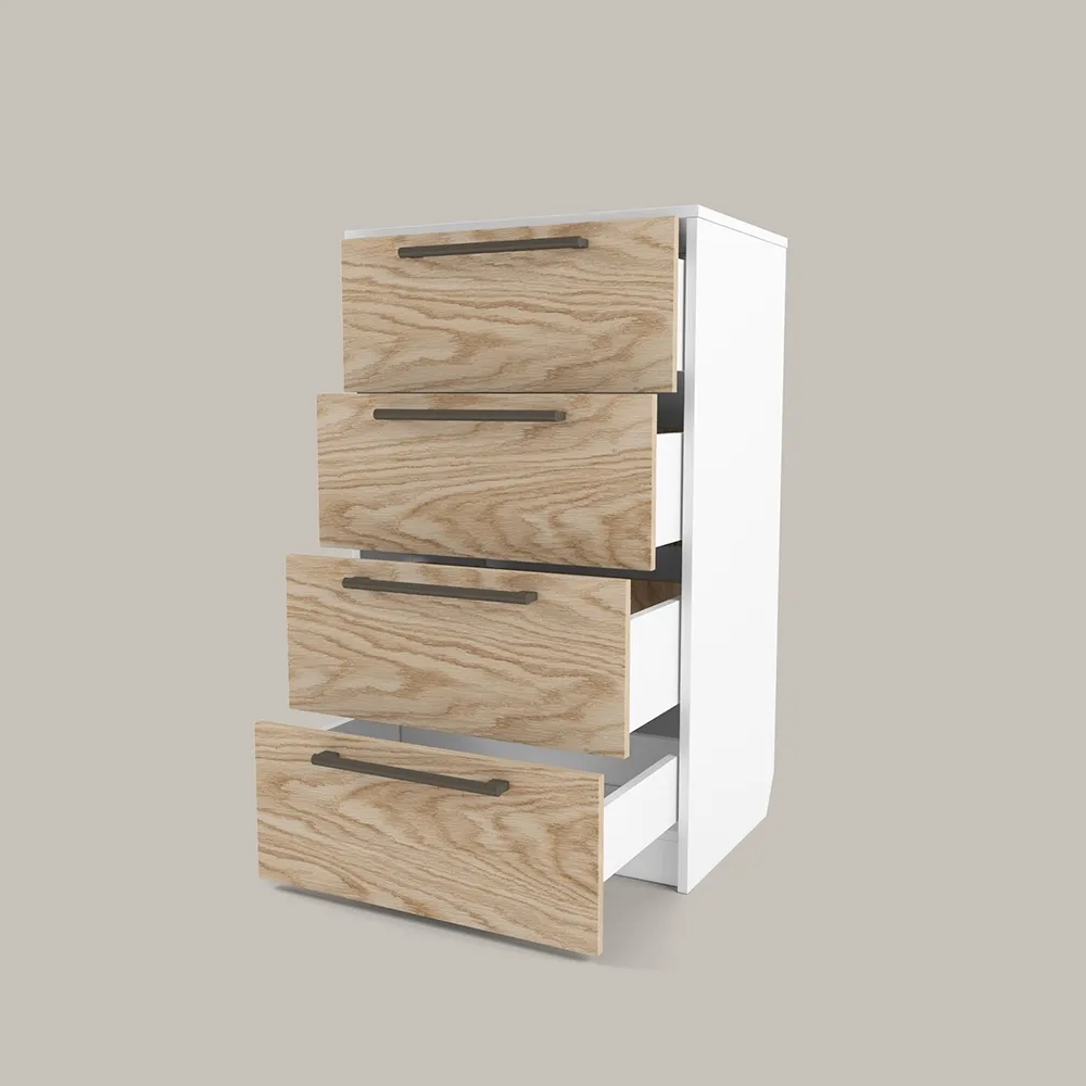 Комод высокий Тури Белый Графит 2