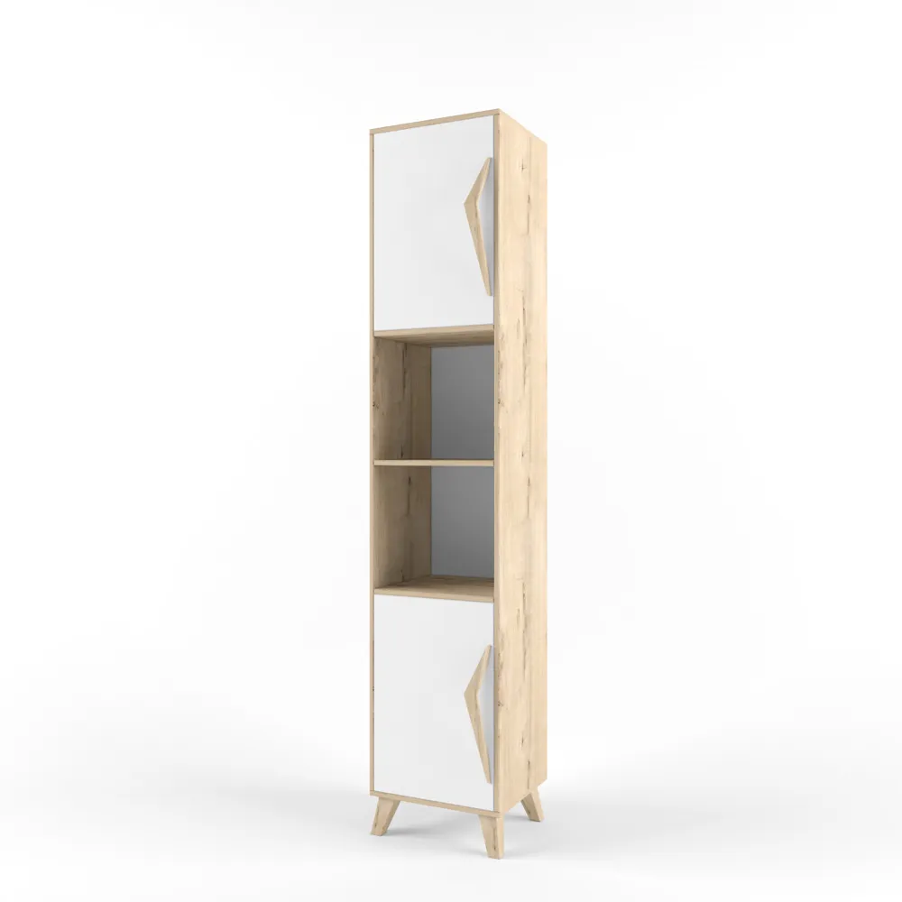 Стеллаж узкий левый «2+2» белый 1