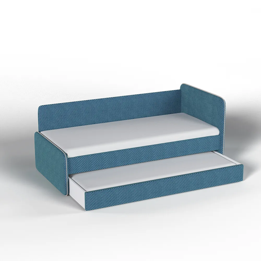 Тахта мягкая Айрис велюр CITUS голубой с доп. спальным местом 2