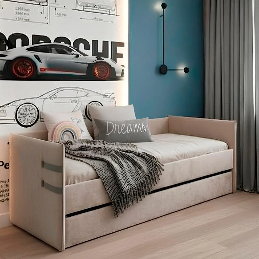 Мягкая кровать Тури Латте 6