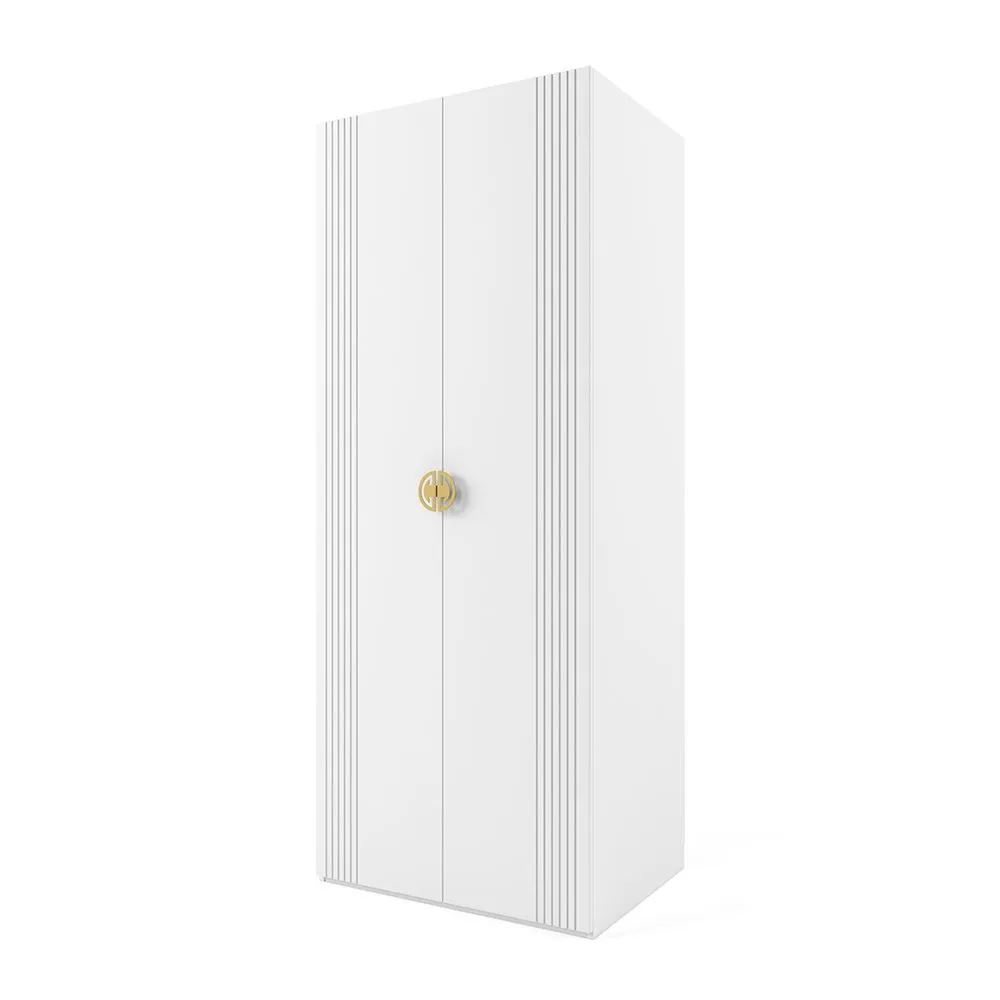 Шкаф Мишель Белый Золото 1