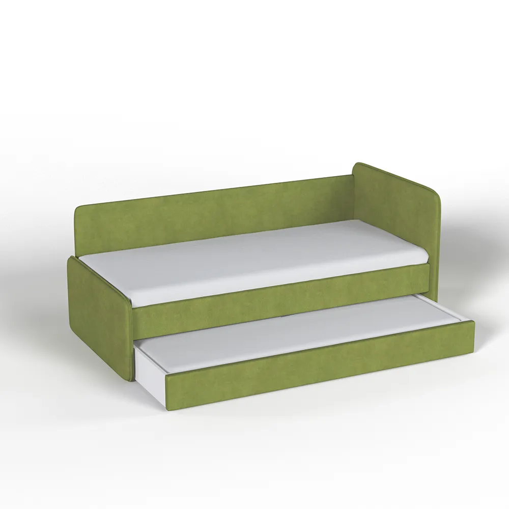 Тахта мягкая Айрис Микровелюр олива с доп. спальным местом 2