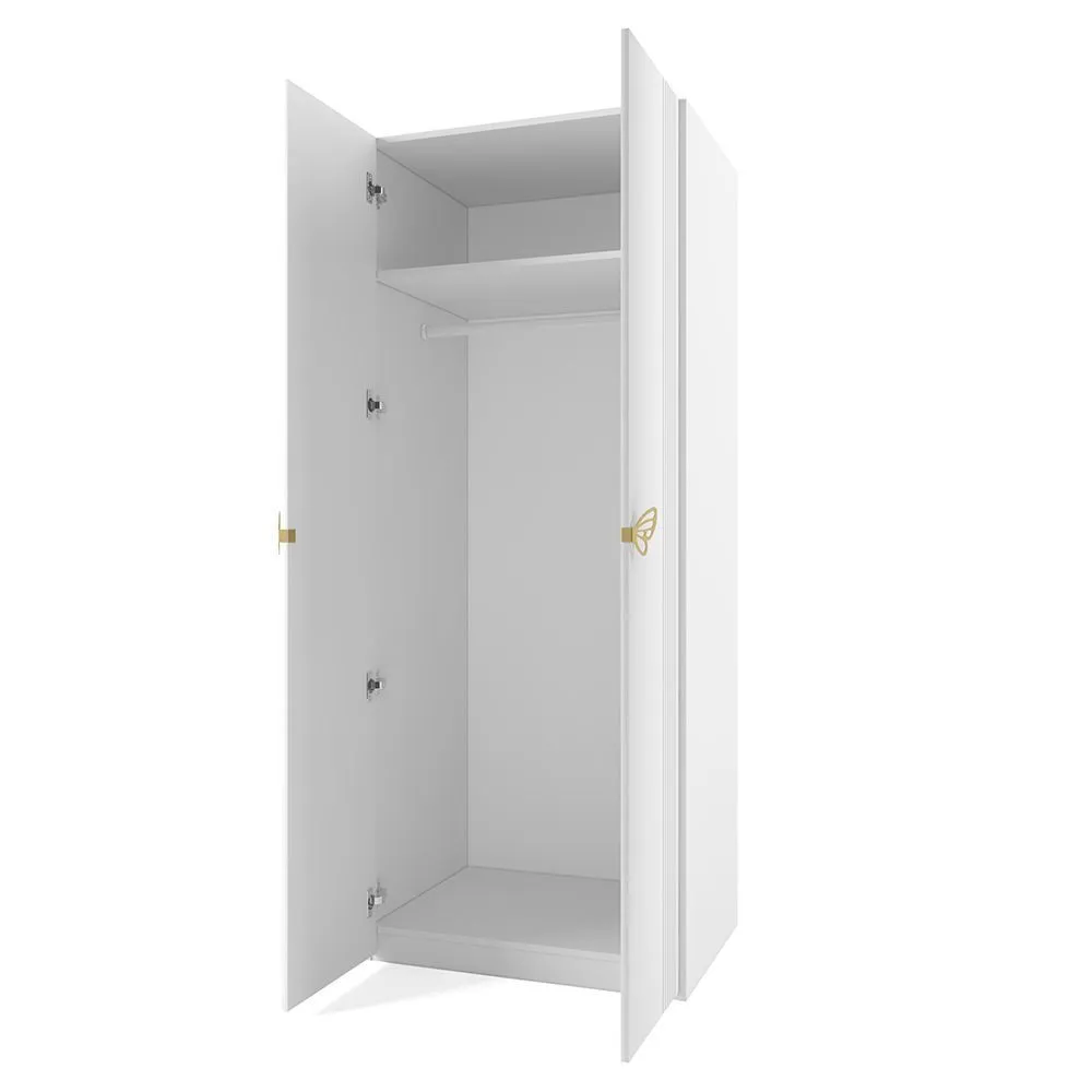 Шкаф платяной Мишель Белый 3