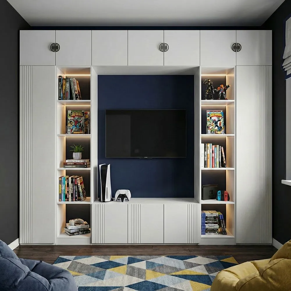 ТВ-зона в гостинной «Мишель» 1