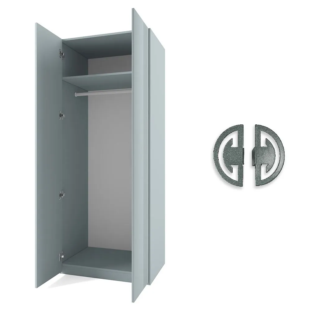 img-Шкаф платяной Мишель Фрост Деко серый 2