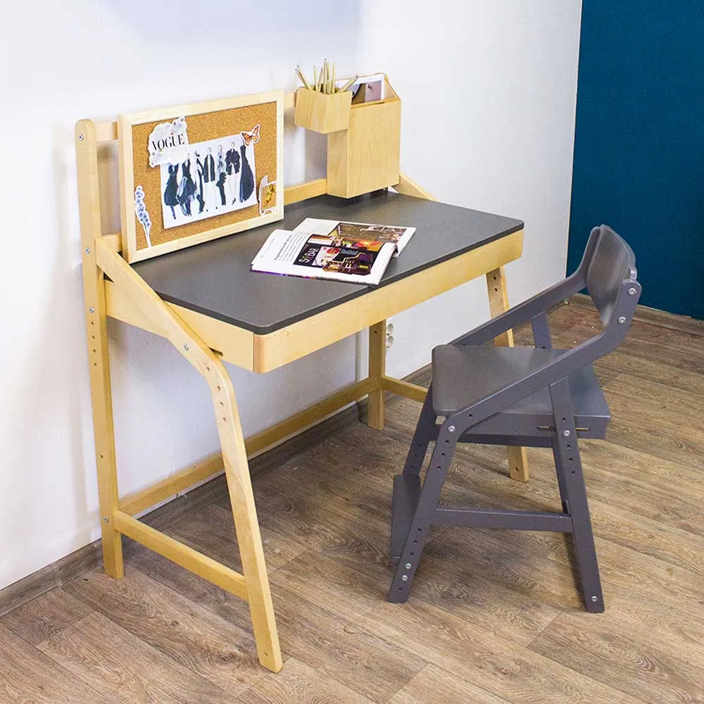 Стол растущий «Уно» комбо серый 10