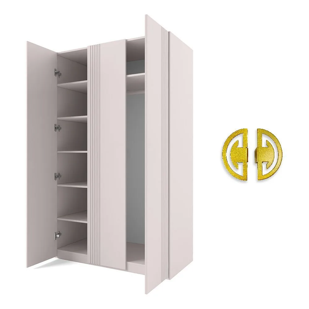 img-Шкаф 3х створчатый Мишель Галатея Деко Золото 2