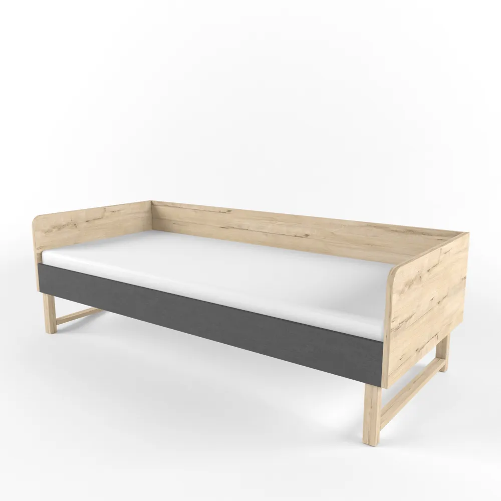 Кровать на ножках «2+2» серая