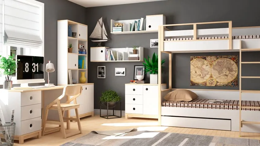 Деткая комната в серых тонах