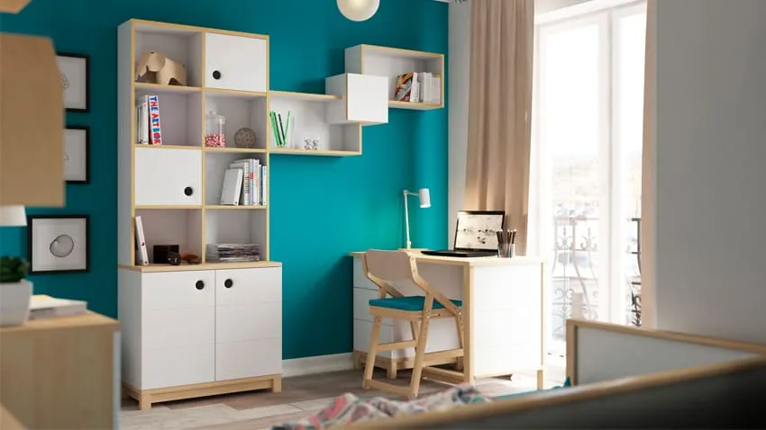 Детская в синих или голубых тонах