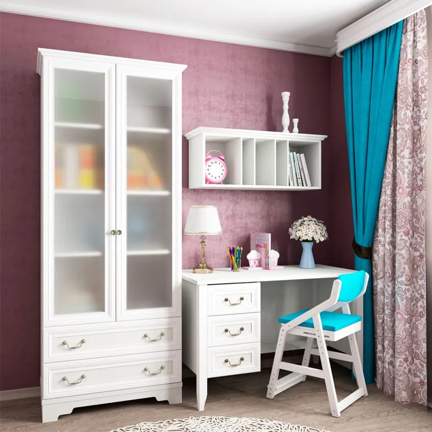 Детская комната в сиреневого цвета