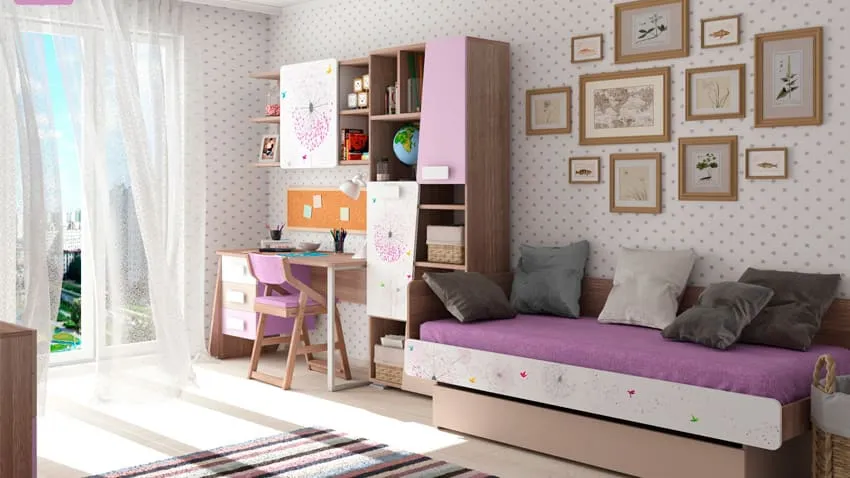 Цветовая палитра для комнаты девочки