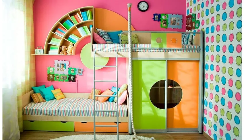 Оранжевая цветовая гамма для детской комнаты