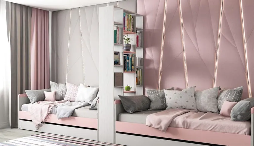 Розовая цветовая палитра для детской комнаты