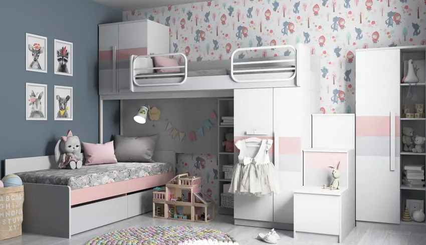 Серая цветовая палитра для детской комнаты