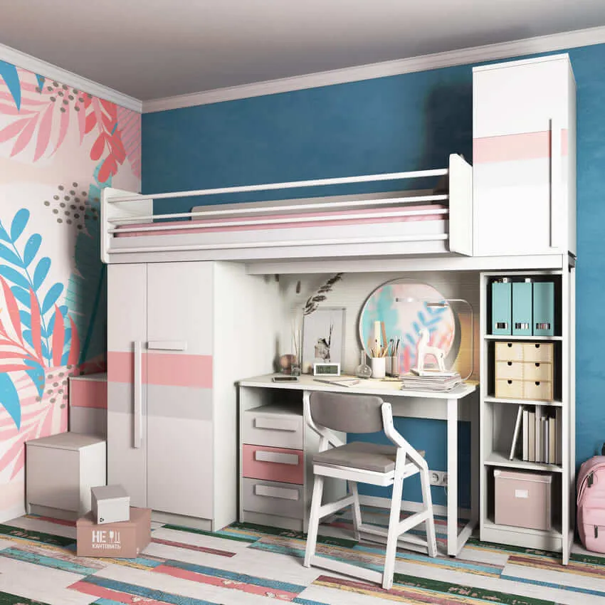 Синяя или голубая цветовая гамма для детской комнаты